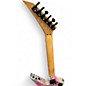 Used Roscoe Explorer Pink and White Crackle Solid Body Electric Guitar thumbnail