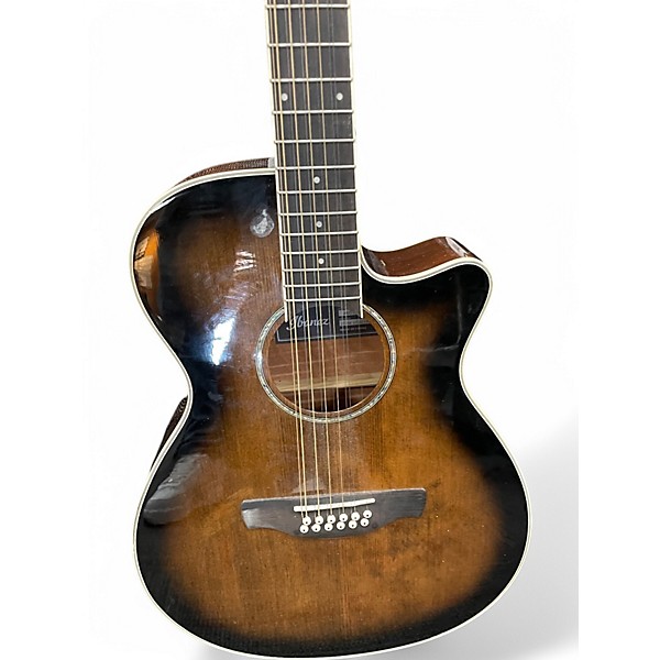 Used Ibanez AEG1812ii-dvs Black 12 String Acoustic Guitar