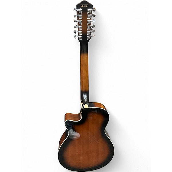 Used Ibanez AEG1812ii-dvs Black 12 String Acoustic Guitar
