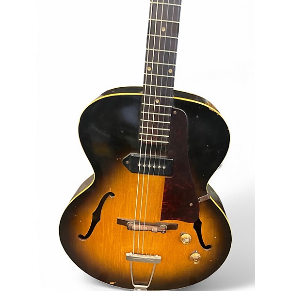 Vintage 1950s Gibson es-125 2 Color Sunburst Hollow Body Electric Guitar
