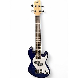 Used Kala UBASS-SB-BK-FS Trans Blue Electric Bass Guitar
