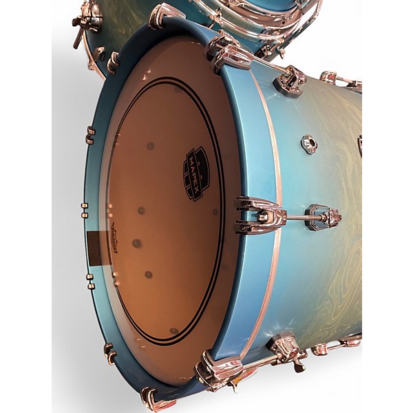 Used Mapex 5 Piece Saturn Evolution Hybrid Azure Burst Drum Kit