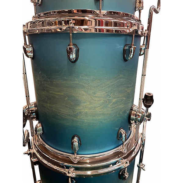 Used Mapex 5 Piece Saturn Evolution Hybrid Azure Burst Drum Kit