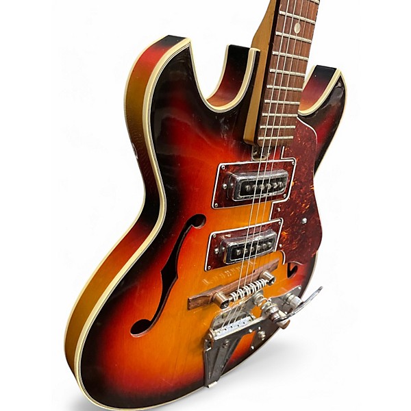 Used Teisco Audition 3 Color Sunburst Hollow Body Electric Guitar