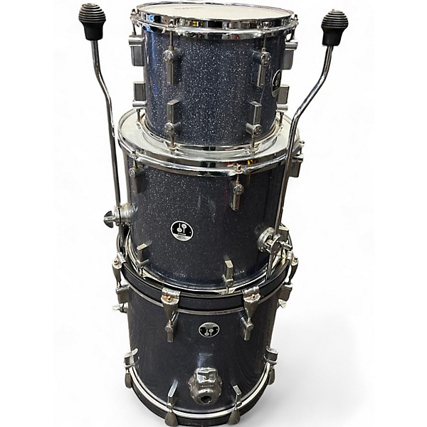 Used SONOR 3 Piece AQ2 Blue Sparkle Drum Kit