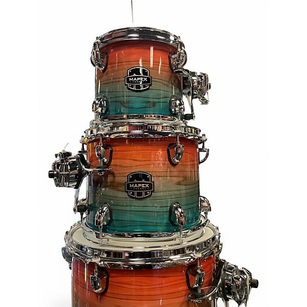 Used Mapex 7 Piece Armory Garnet Ocean Drum Kit