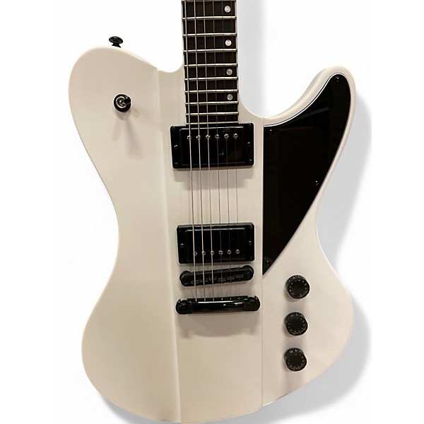 Used Schecter Guitar Research DIAMOND SERIES ULTRA WHITE AND BLACK Solid Body Electric Guitar