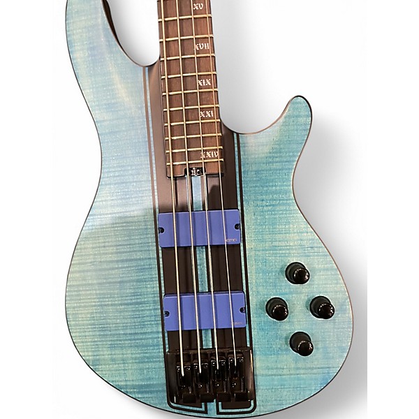 Used Schecter Guitar Research C4 GT Trans Blue Electric Bass Guitar