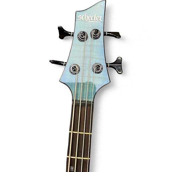 Used Schecter Guitar Research C4 GT Trans Blue Electric Bass Guitar