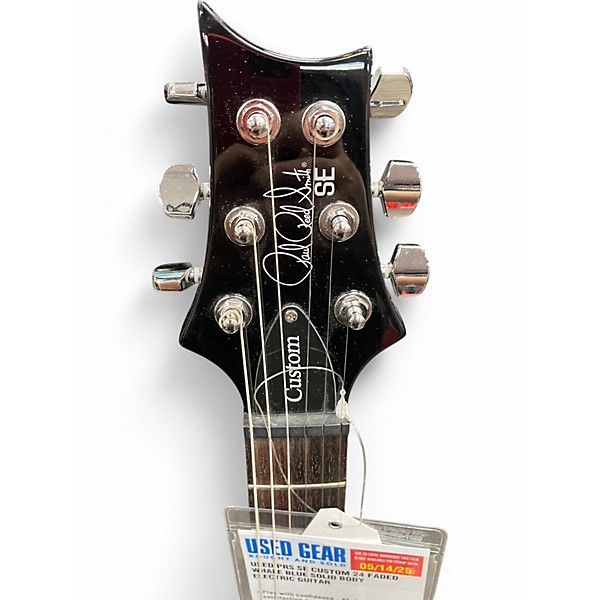 Used PRS SE Custom 24 FADED WHALE BLUE Solid Body Electric Guitar