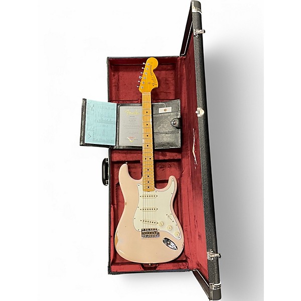 Used Fender 1968 Heavy Relic Stratocaster Shell Pink Solid Body Electric Guitar