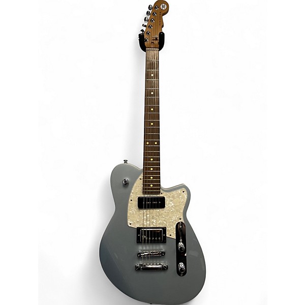 Used Reverend Double Agent OG Silver Freeze Solid Body Electric Guitar
