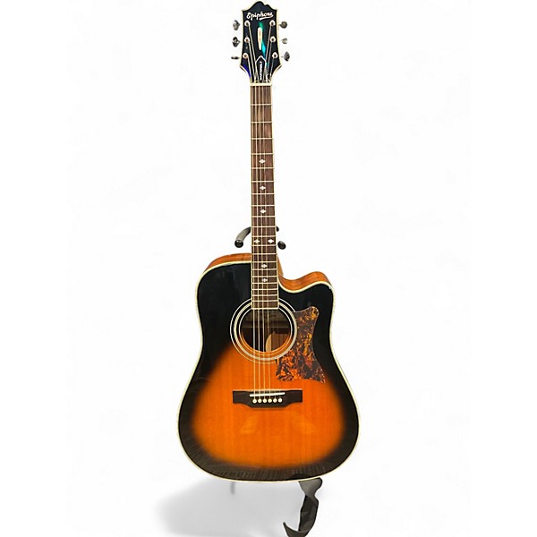 Used Epiphone DR500MCE Masterbuilt vintage Sunburst Acoustic Electric Guitar,New Products : American Fashion Style Bags On Sale