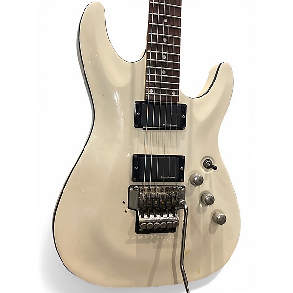 Used Schecter Guitar Research Hellraiser C1 Floyd Rose Alpine White Solid Body Electric Guitar