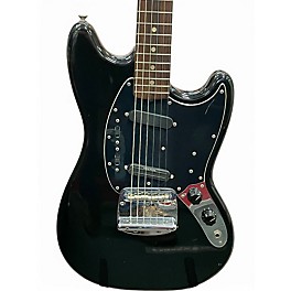 Vintage 1970s Fender Mustang Black Solid Body Electric Guitar