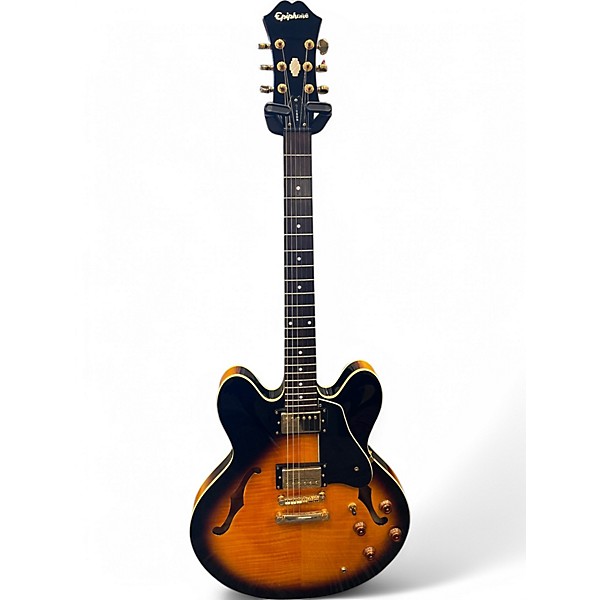 Used Epiphone ES335 2 Color Sunburst Hollow Body Electric Guitar