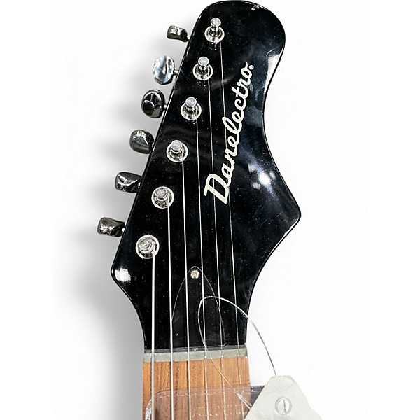 Used Danelectro 67' Heaven reissue Black and White Solid Body Electric Guitar
