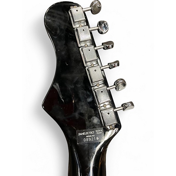 Used Danelectro 67' Heaven reissue Black and White Solid Body Electric Guitar