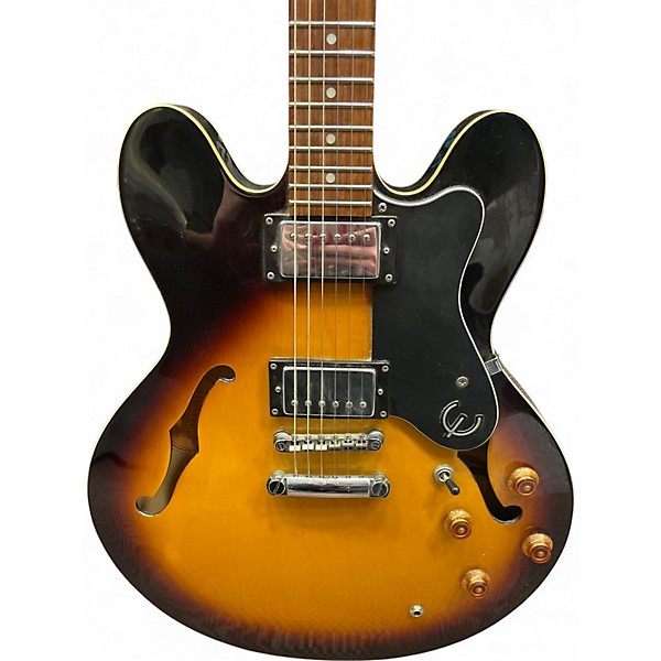 Used Epiphone DOT V5 Vintage Sunburst Hollow Body Electric Guitar