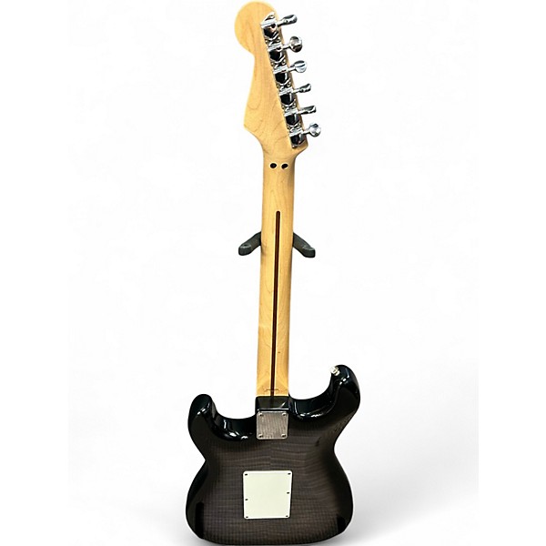 Used Fender Foto Flame Stratocaster Floyd Black Burst Solid Body Electric Guitar