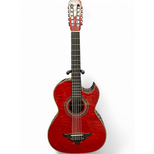 Used Oscar Schmidt OH32SEQTR RED 12 String Acoustic Electric