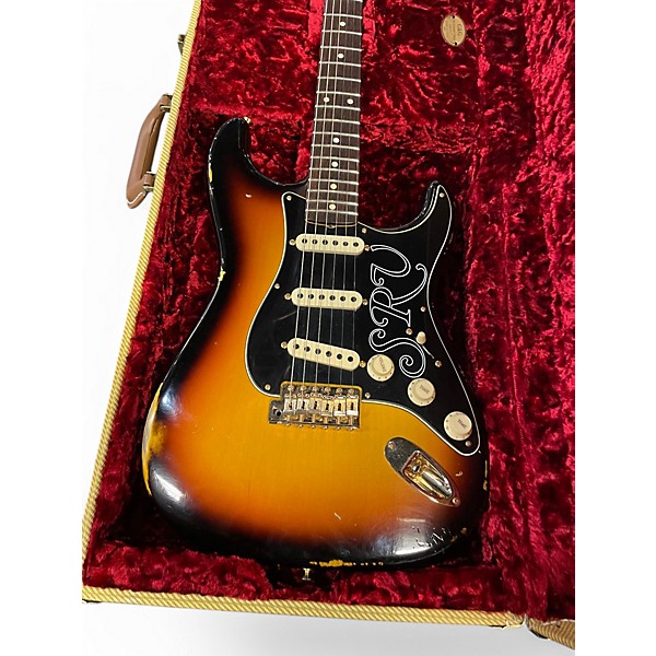 Used 2020 Fender SRV Signature Strat Relic/CC Tobacco Sunburst Solid Body Electric Guitar