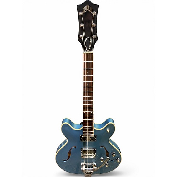 Used Guild SF-1DCGVT Pelham Blue Hollow Body Electric Guitar