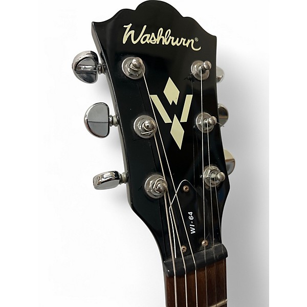 Used Washburn WI-64 Black Solid Body Electric Guitar