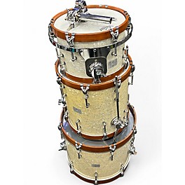 Used New South Custom Drums 3 Piece 3 Piece Shell Pack Vintage White Pearl Drum Kit