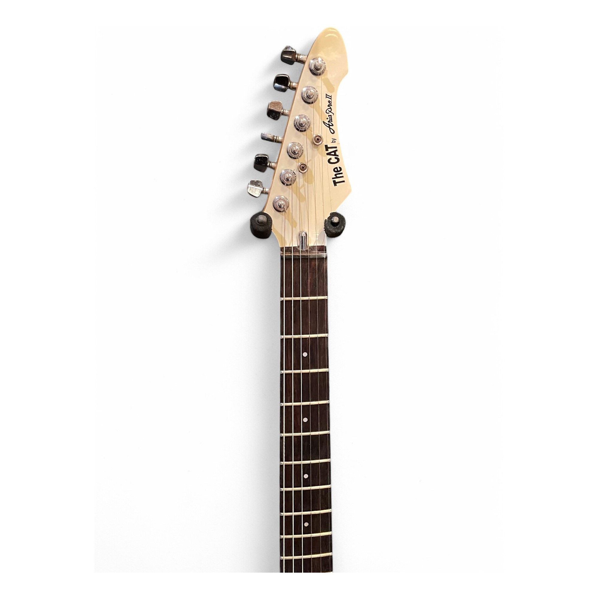 Used Aria Pro Ii The Cat Vintage White Solid Body Electric