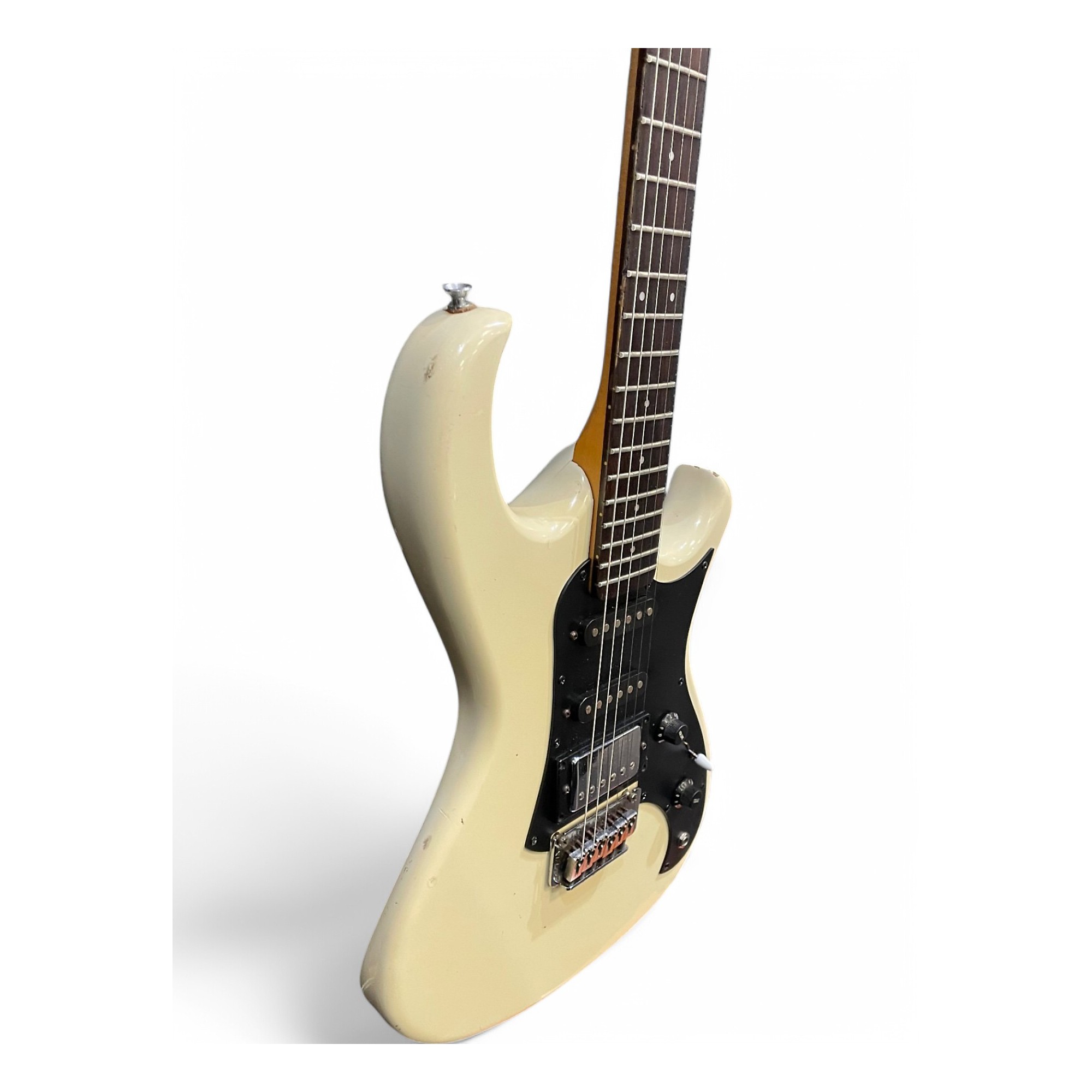 Used Aria Pro Ii The Cat Vintage White Solid Body Electric Guitar
