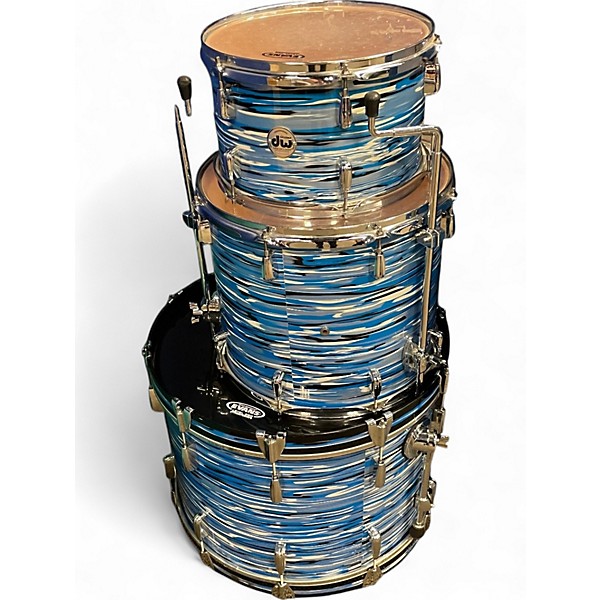Used DW 3 Piece Collector's Series "off-menu" Blue oyster swirl Drum Kit