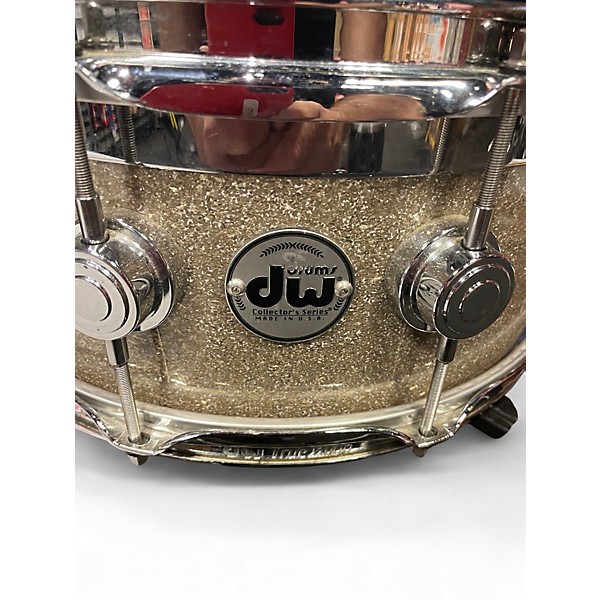 Used DW 14X6.5 Collector's Series FinishPly Top Edge Snare BROKEN GLASS Drum