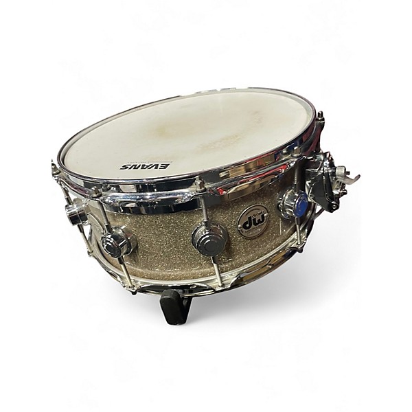 Used DW 14X6.5 Collector's Series FinishPly Top Edge Snare BROKEN GLASS Drum