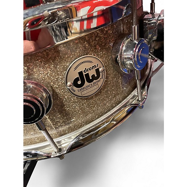 Used DW 14X6.5 Collector's Series FinishPly Top Edge Snare BROKEN GLASS Drum