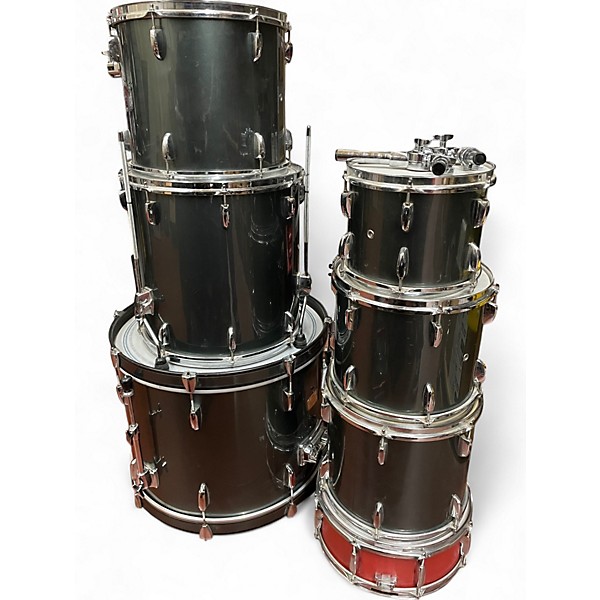 Used Pearl 7 Piece Export Gunmetal Gray Drum Kit