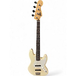 Used Squier Jazz Standard White Electric Bass Guitar