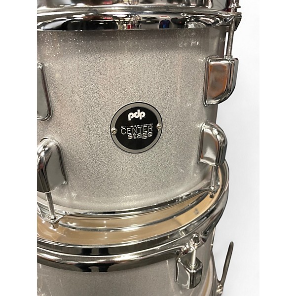 Used PDP by DW 5 Piece CENTER STAGE Silver Sparkle Drum Kit