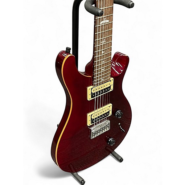 Used PRS SVN Trans Crimson Red Solid Body Electric Guitar