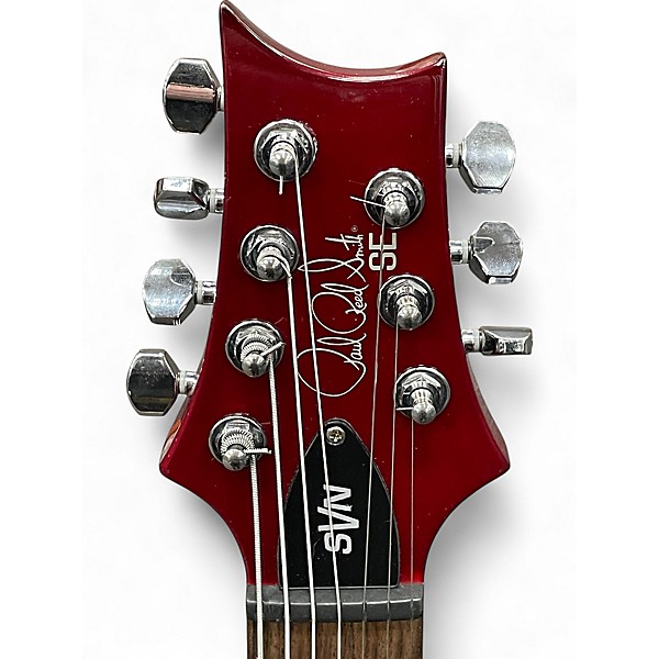 Used PRS SVN Trans Crimson Red Solid Body Electric Guitar