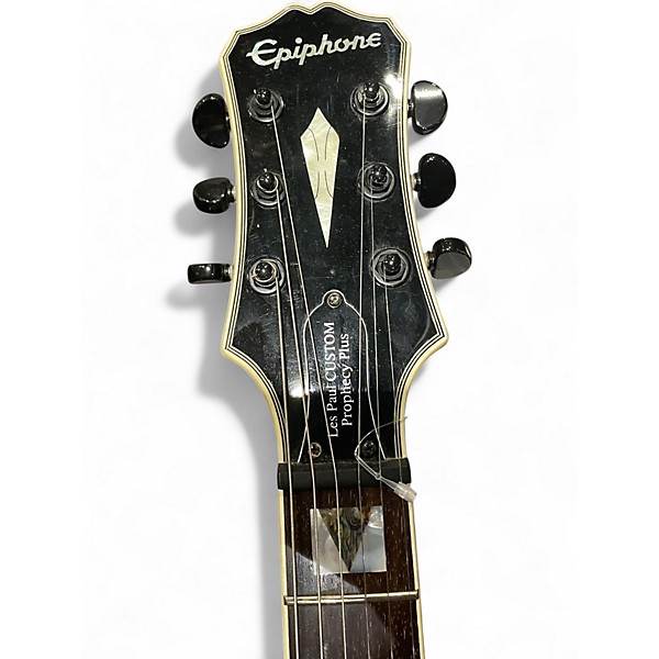 Used 2014 Epiphone Les Paul Prophecy Custom EX Baltic Blue Solid Body Electric Guitar