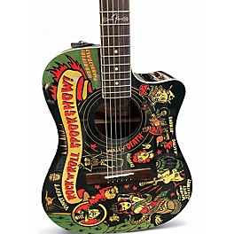 Used Fender Vince Ray SpookShow T Bucket Black Acoustic Electric Guitar