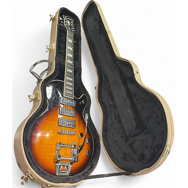 Used Hagstrom Super Swede 3 Tone Sunburst Solid Body Electric Guitar