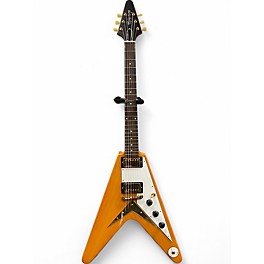 Used 2023 Epiphone Limited Edition 58' Korina Flying V Natural Solid Body Electric Guitar