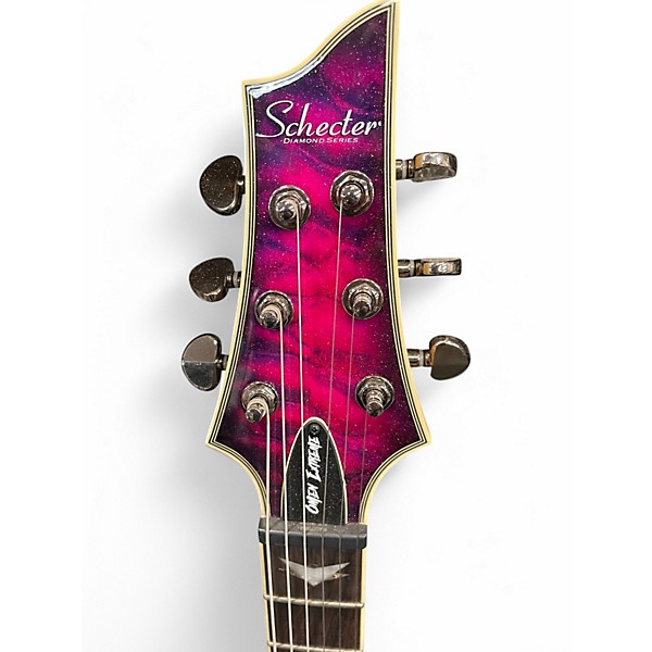 Used Schecter Guitar Research Omen Extreme 6 MAGENTA BURST Solid Body Electric Guitar