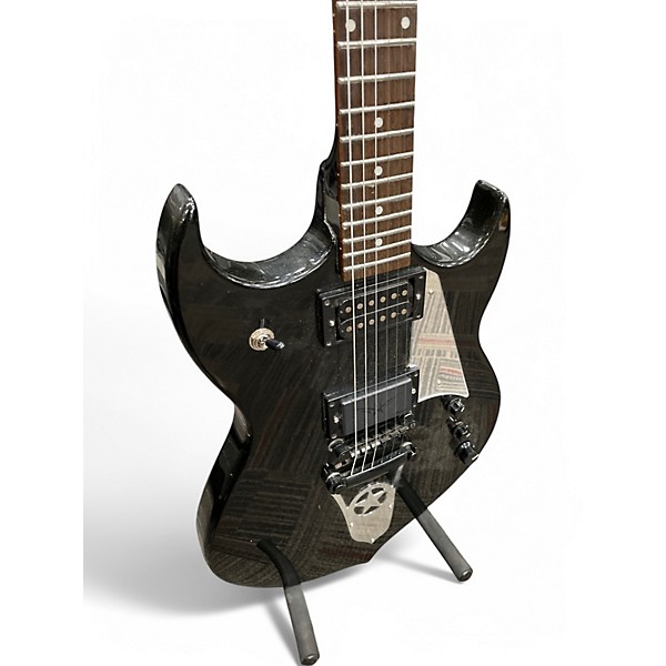 Used Silvertone PAUL STANLEY BLACK Solid Body Electric Guitar