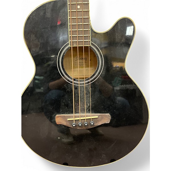 Used Ibanez AEB5E Black Acoustic Bass Guitar