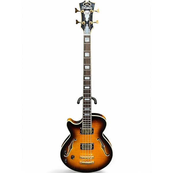 Used D'Angelico EX 4 String 2 Tone Sunburst Electric Bass Guitar