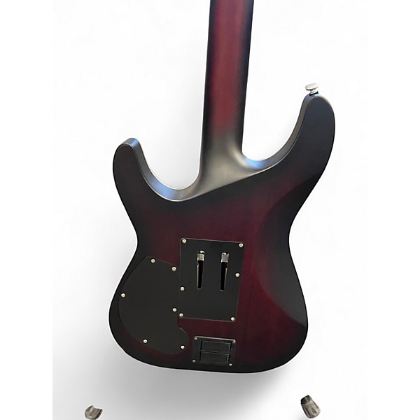 Used Schecter Guitar Research C1 Floyd Rose Platinum Satin Red Solid Body Electric Guitar