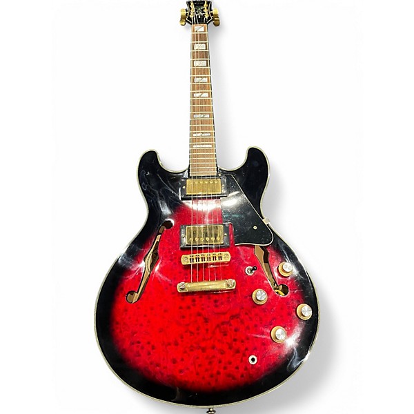 Used Samick ARTIST SERIES EDITION Crimson Red Trans Hollow Body Electric Guitar